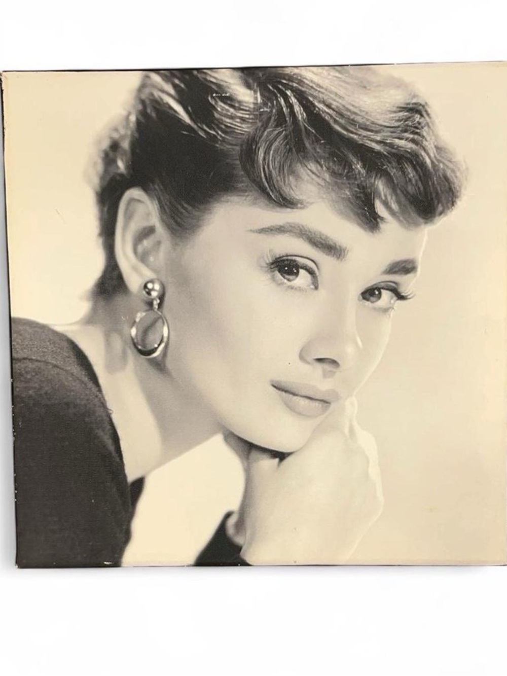 Vintage Black & White Audrey Hepburn Portrait Print